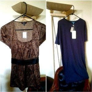 1 Designer Blouse and 1 Designer Dress (NWT /M)